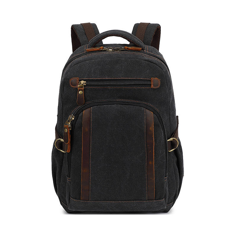 Canvas Backpack Casual - 新しいカジュアルなクロスボーダーバックパック、メンズトレンドレトロメンズコンピューターバックパック、トラベルキャンバスバックパック