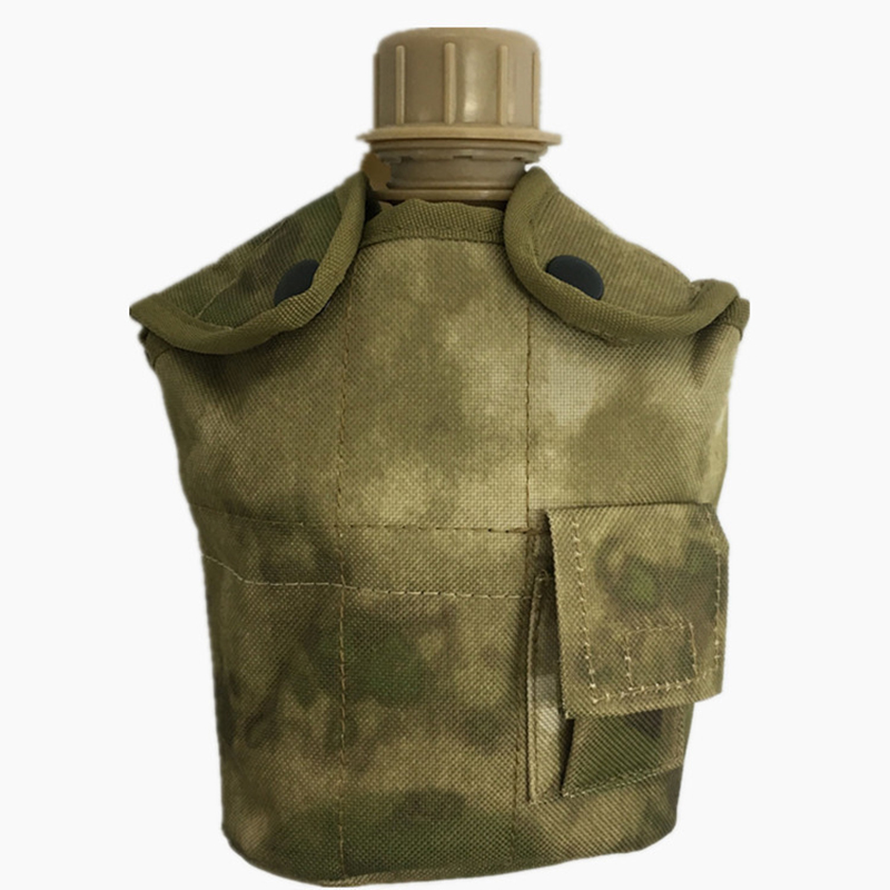 Rucksack Military Style - 1L 屋外軍事戦術的な水ボトル軍水筒ケトルポーチカップセットキャンプハイキングバックパッキングサバイバル
