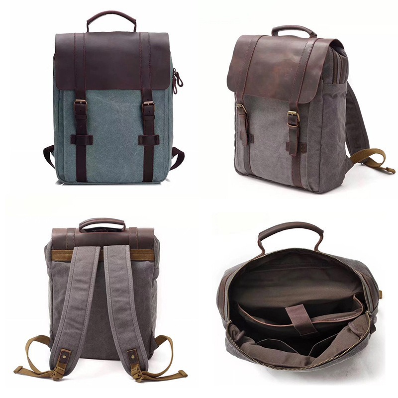 ファッショントレンドバックパックスクールバッグメンズカジュア - Canvas Backpack Casual のレビューと価格
