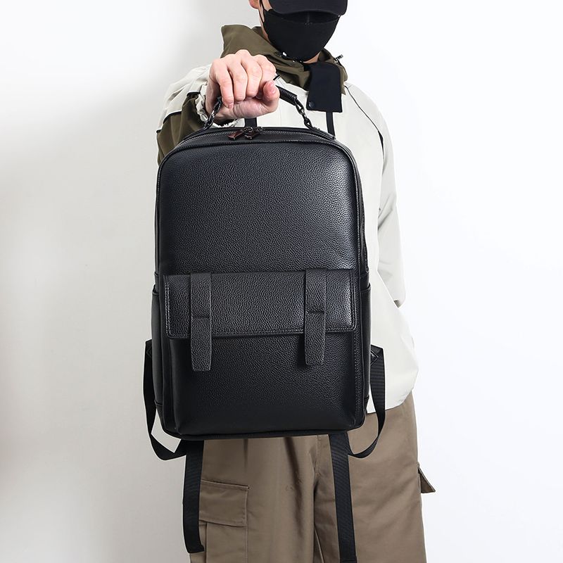 USBインターフェース付きメンズ高級レザーバックパック、多機 - Laptop Backpack 15.6 のレビューと価格